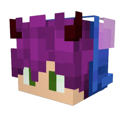 kewll Minecraft avatar head, 3D render