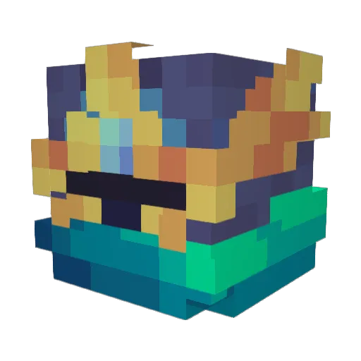 kewochan Minecraft avatar head, 3D render
