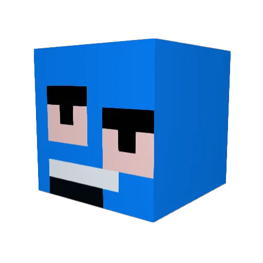 kex120 Minecraft avatar head, 3D render