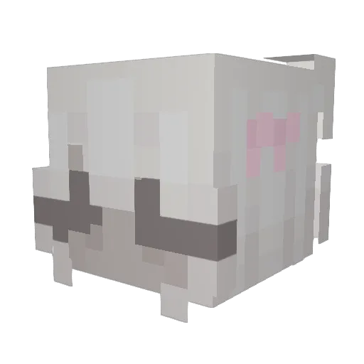 kexie Minecraft avatar head, 3D render