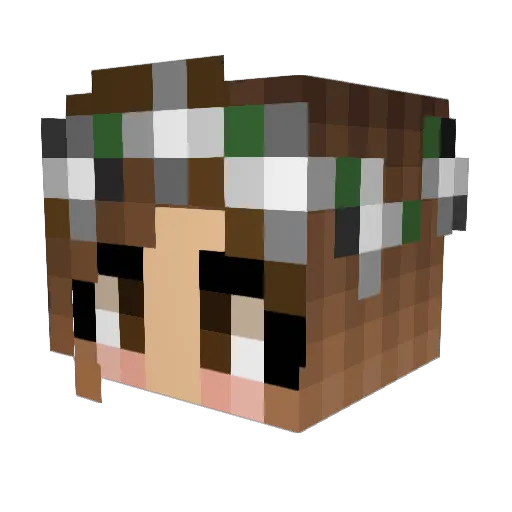 keyaura Minecraft avatar head, 3D render