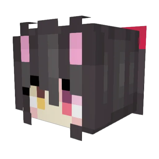 keybode Minecraft avatar head, 3D render