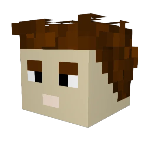 keyefyuti12 Minecraft avatar head, 3D render