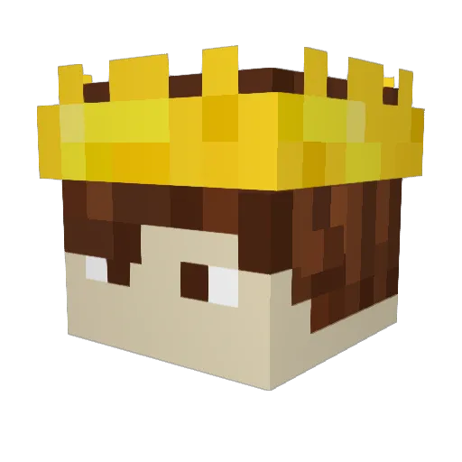 keyesandfriends Minecraft avatar head, 3D render