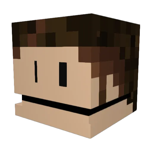 keyhere Minecraft avatar head, 3D render