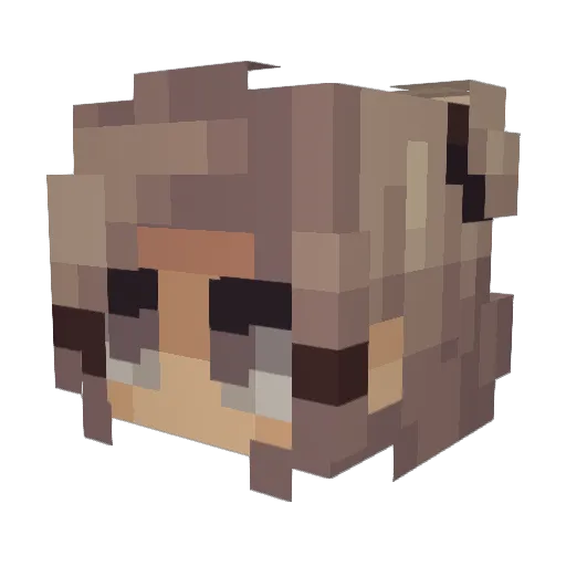 keylimal Minecraft avatar head, 3D render