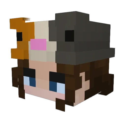 keylockerbamboo Minecraft avatar head, 3D render