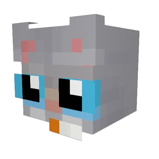 keyqii Minecraft avatar head, 3D render