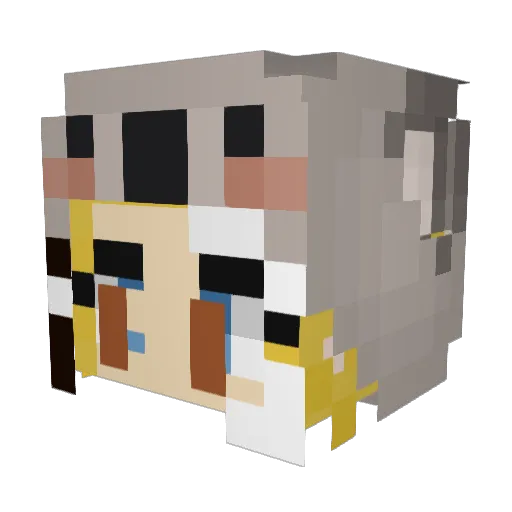 keys1308 Minecraft avatar head, 3D render