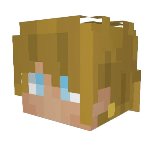 keys_knees Minecraft avatar head, 3D render