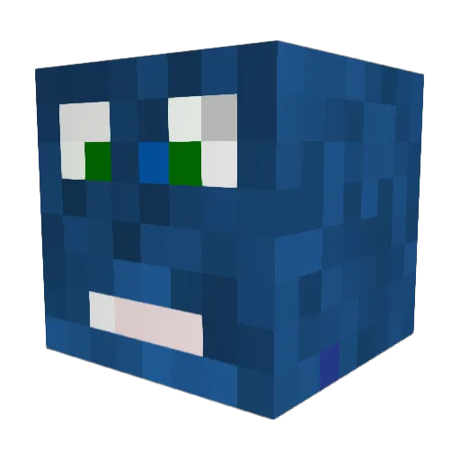 keyseeee Minecraft avatar head, 3D render
