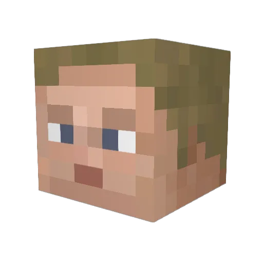 keystonespeed Minecraft avatar head, 3D render