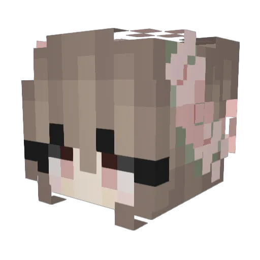 keytachi_live Minecraft avatar head, 3D render