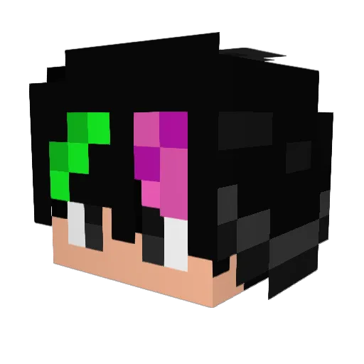 keytyanneru Minecraft avatar head, 3D render