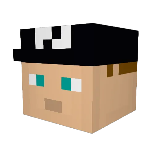keywizzle Minecraft avatar head, 3D render
