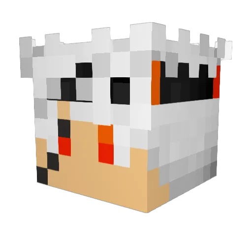 keyzorYT Minecraft avatar head, 3D render