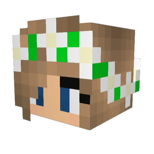 kezzawezza Minecraft avatar head, 3D render