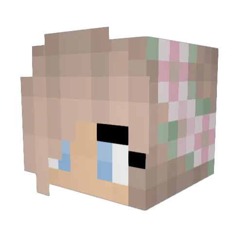kf3b11076 Minecraft avatar head, 3D render
