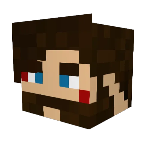 kfat4 Minecraft avatar head, 3D render