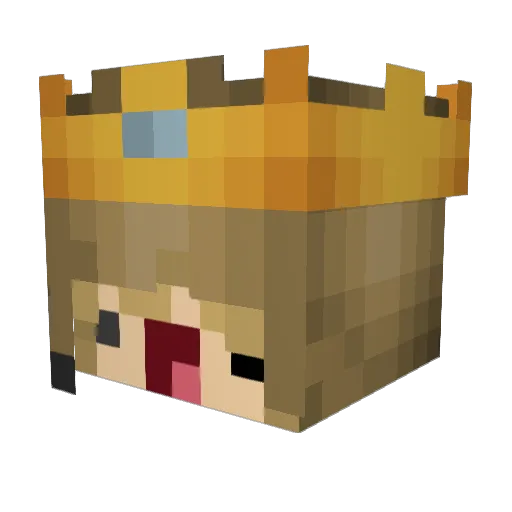kfcMitarbeiterin Minecraft avatar head, 3D render