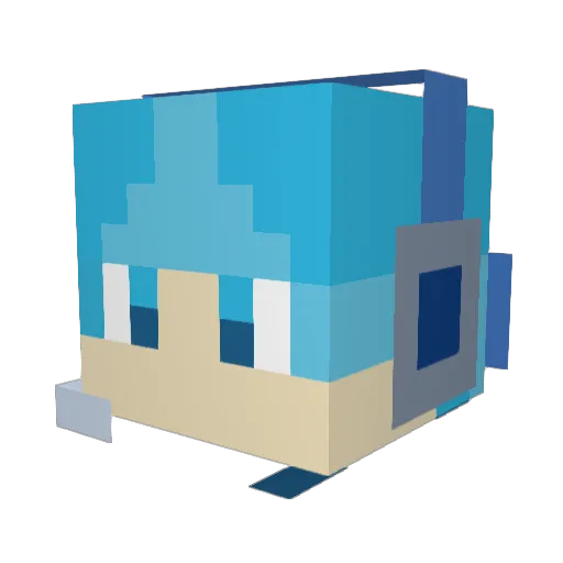 kfckun Minecraft avatar head, 3D render