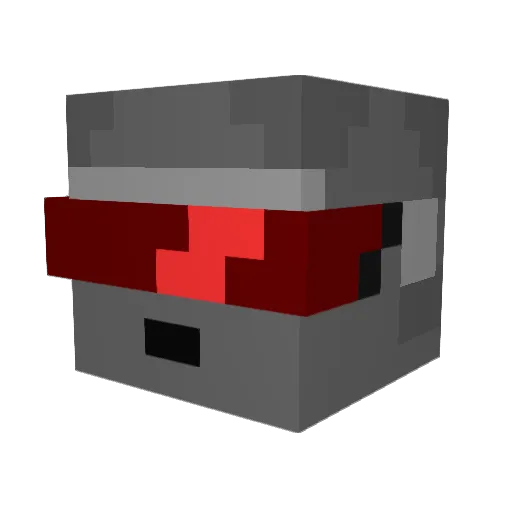 kfcno Minecraft avatar head, 3D render