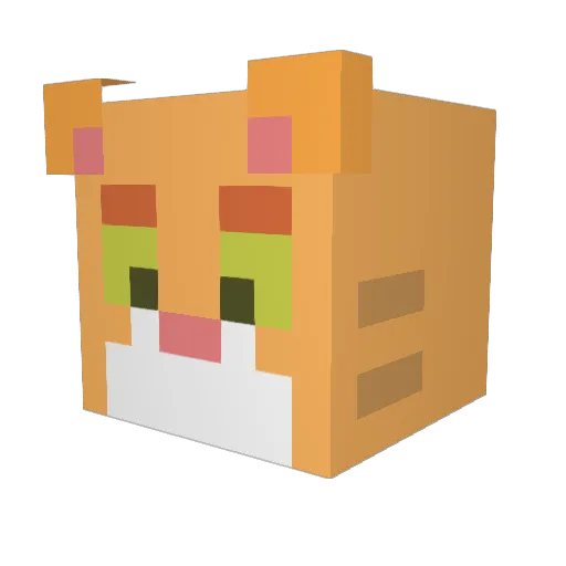 kfco Minecraft avatar head, 3D render