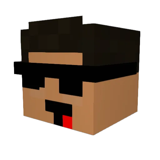 kfevi Minecraft avatar head, 3D render