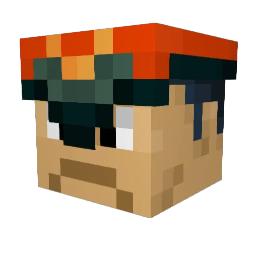 kfmnpah Minecraft avatar head, 3D render