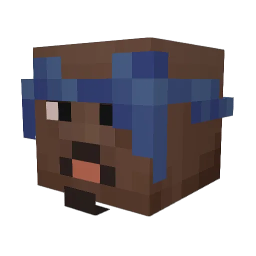 kg4n Minecraft avatar head, 3D render