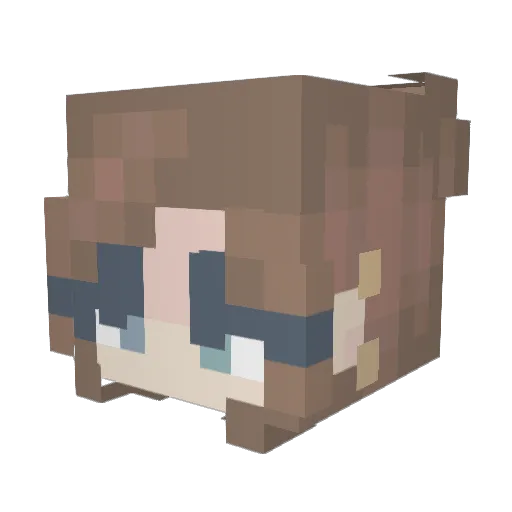 kgequestrian Minecraft avatar head, 3D render