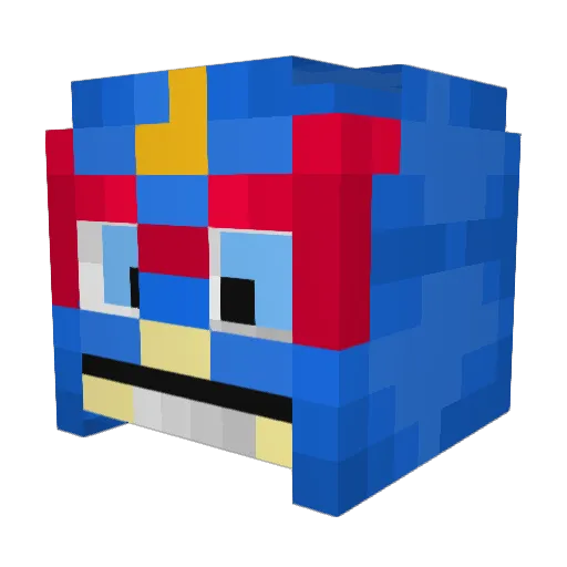 kgm_7 Minecraft avatar head, 3D render