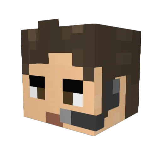 kh077 Minecraft avatar head, 3D render