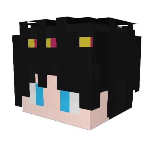 kh12369 Minecraft avatar head, 3D render