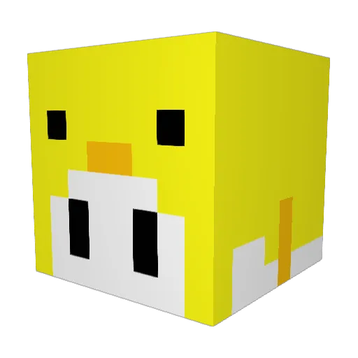 kh4ng_ Minecraft avatar head, 3D render