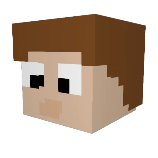 khaas99 Minecraft avatar head, 3D render