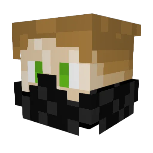 khaato Minecraft avatar head, 3D render