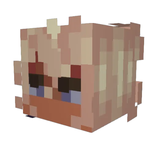 khairosclerosis Minecraft avatar head, 3D render