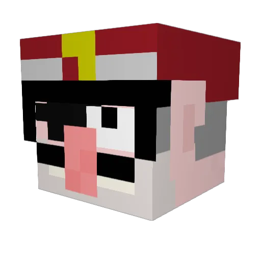 khaled56 Minecraft avatar head, 3D render