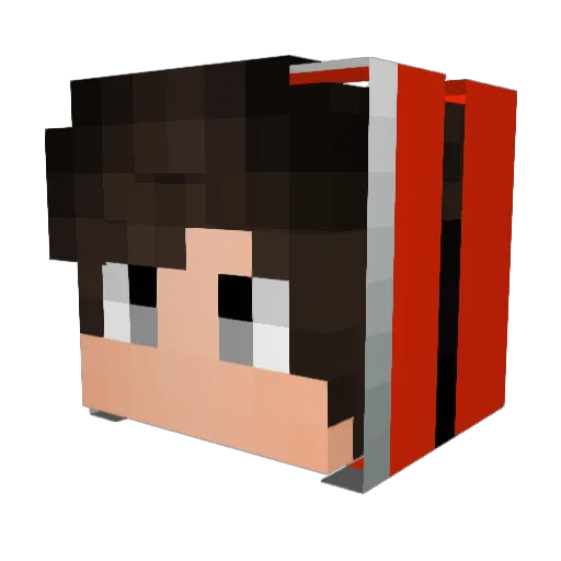khaled_YT_ Minecraft avatar head, 3D render