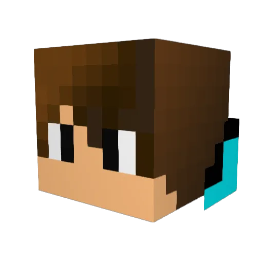 khalid23 Minecraft avatar head, 3D render