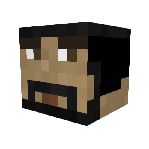 khalidq8i Minecraft avatar head, 3D render