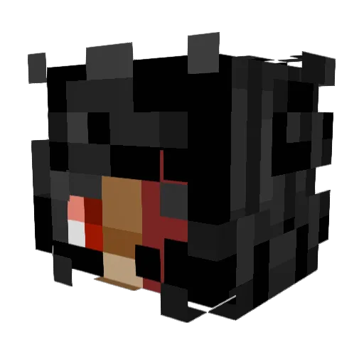 khalzoro Minecraft avatar head, 3D render