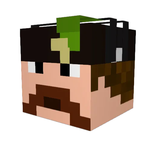 khamisalzaabi Minecraft avatar head, 3D render