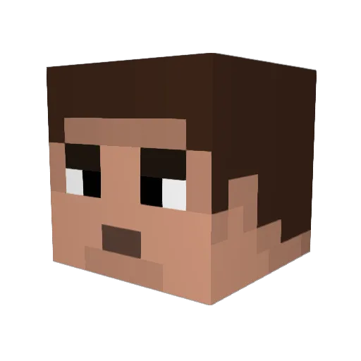 khamui Minecraft avatar head, 3D render