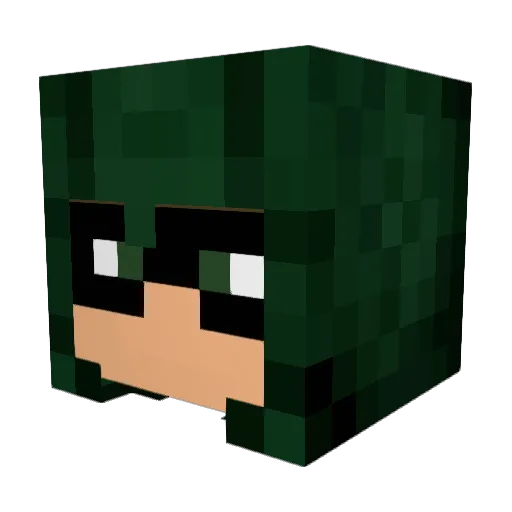 khanFux Minecraft avatar head, 3D render