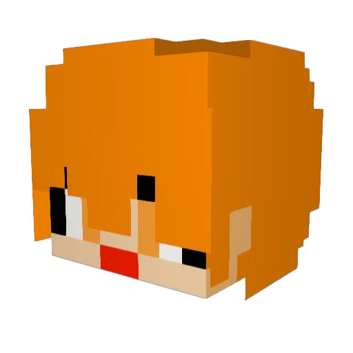 khanki Minecraft avatar head, 3D render