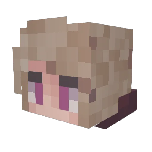 khanlon Minecraft avatar head, 3D render