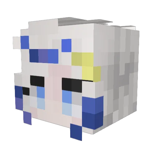 khanlove Minecraft avatar head, 3D render