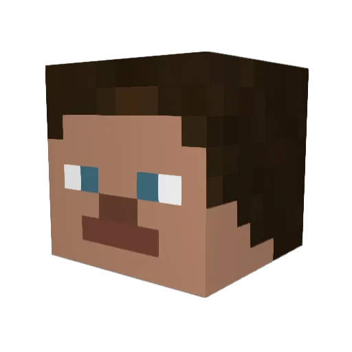 khanovvadim Minecraft avatar head, 3D render